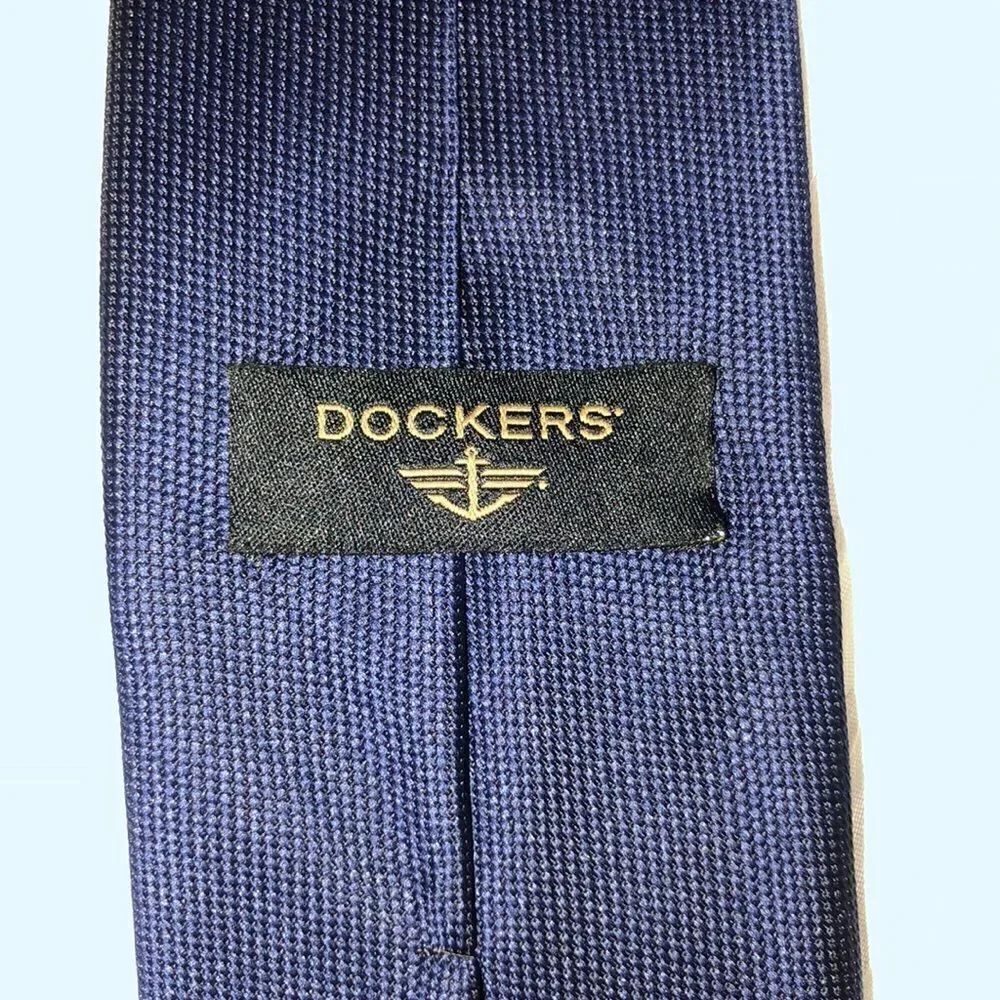Dockers Navy Textured Polyester Tie - Picture 4 of 7